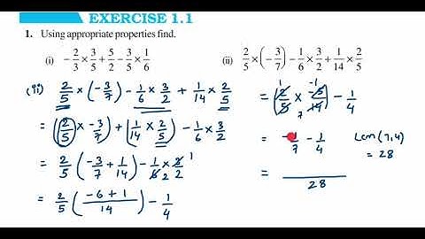 1Q ex 1.1 class 8 - Rational numbers | Axiom 1729| NCERT