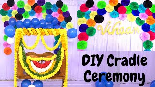 DIY Naming Ceremony Decoration at Home | Simple & Easy | Cradle Decoration | Baby Name Board Design