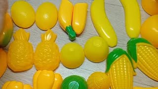 Satisfying Videos// cutting matching fruit and vegetables toys//funny video toys//ASMR