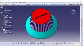 Catia V5| Tutorial for the beginners|How to create 3D Text in Model