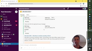AttendanceBot | viewing your shift schedule in Slack