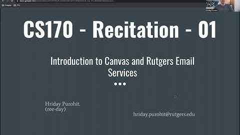 Recitation 1 - Introduction to Canvas and Rutgers Email Services