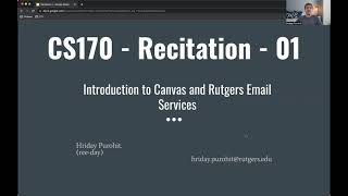 Recitation 1 - Introduction to Canvas and Rutgers Email Services