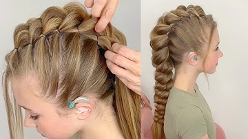 Simple Edgy Mohawk Braid With Just Elastics!
