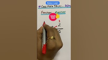Fraction Addition Tricks #coolmathstricks #shortsMaths | Maths Shorts #shorts Maths Tricks