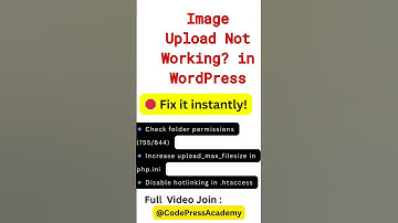 Image Upload Not Working? FIX IT IN 5 SECONDS! (WordPress) #wordpress  #ytshorts #shorts #wp