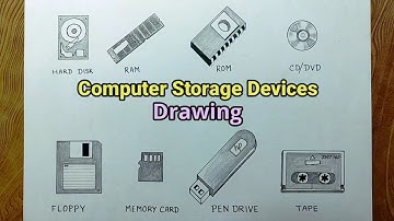 Computer storage devices drawing/How to draw storage devices of computer
