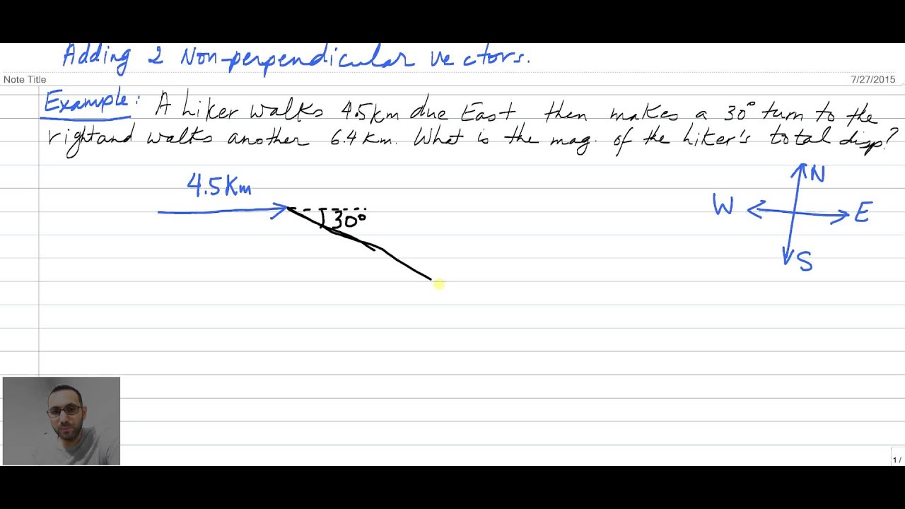 Adding 2 Non Perpendicular Vectors YouTube adding-2-non-perpendicular-vectors-youtube