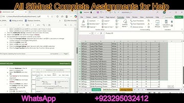 Excel 2021 In Practice Ch3 Guided Project 3-3|SIMnet Help Assignment Excel 2024