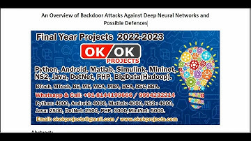 An Overview of Backdoor Attacks Against Deep Neural Networks and Possible Defences