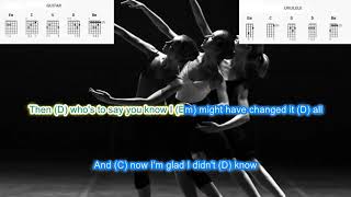 The Dance By Garth Brooks Play Along With Scrolling Guitar And Ukulele Chords And S