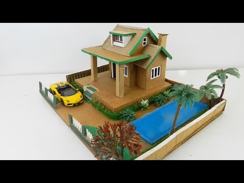 Miniature House Out of Cardboard| How To Make It By Yourself @BackyardCrafts