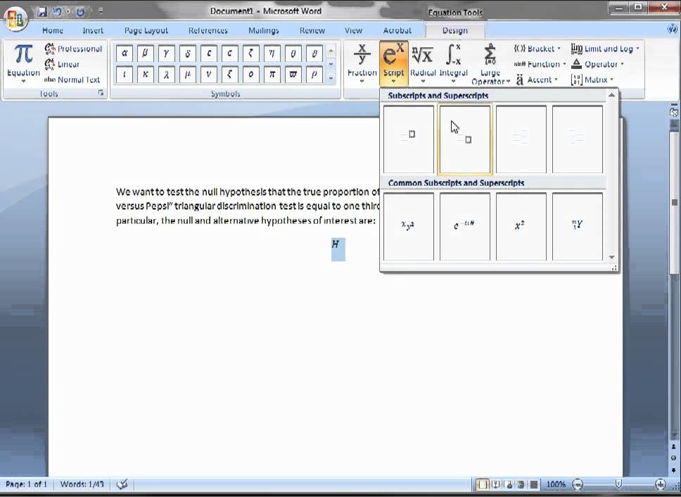 Null hypothesis in thesis writing