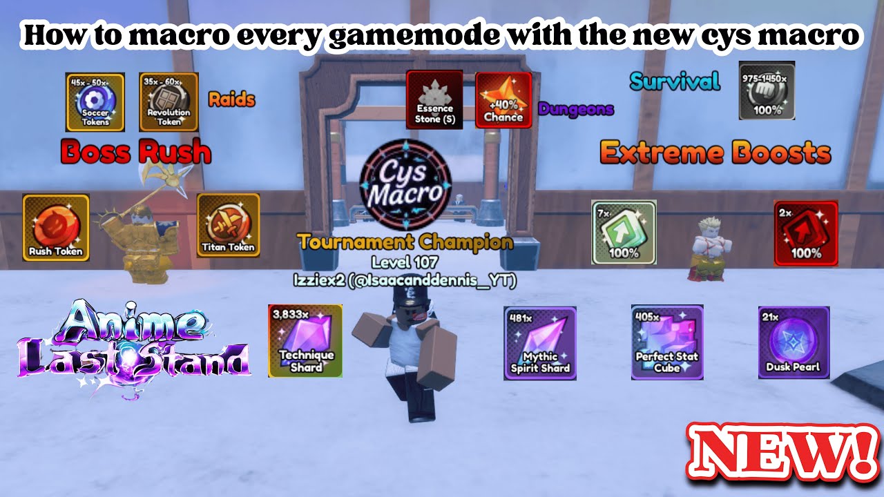 *ULITMATE GUIDE*HOW TO MACRO EVERY GAMEMODE IN ANIME LAST STAND|CYS ...