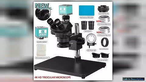 Zoom Trinocular Stereo Microscope Set 2K 4K 48MP 55MP HDMI USB Video Camera 1X 07X 05X Auxiliary Ob