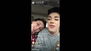 EMMA CHAMBERLAIN &amp; JAMES CHARLES INSTAGRAM LIVE 6/15/18 (full)