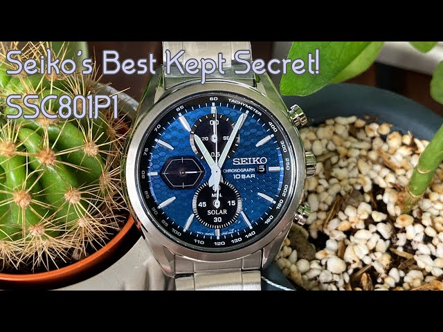 Is this Seiko's hidden gem? SSC801P1 Honeycomb Solar Chrono Review - YouTube