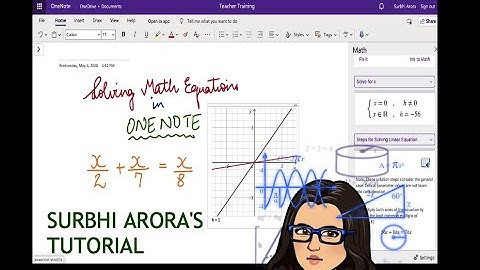 Solving Math Equations on One Note I Surbhi Arora