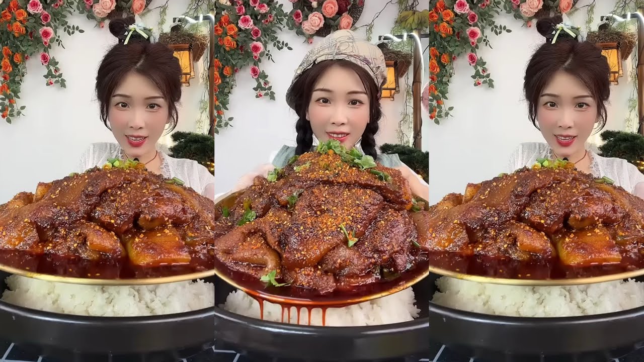 【ASMR】【MUKBANG】 DELICIOUS PORK BELLY 東坡肉 | EATING FOOD SHOW | CHINESE MUKBANG | 食べ | 吃播 LOVE EAT