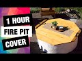 DIY Fire Pit Cover | ONLY 4 CUTS | Quick Easy Cheap Modern | One hour