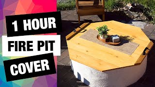 #firepit #farmhouse #diy #modern with water filling up this fire pit
after each rain storm, we decide to build a custom diy cover keep the
o...