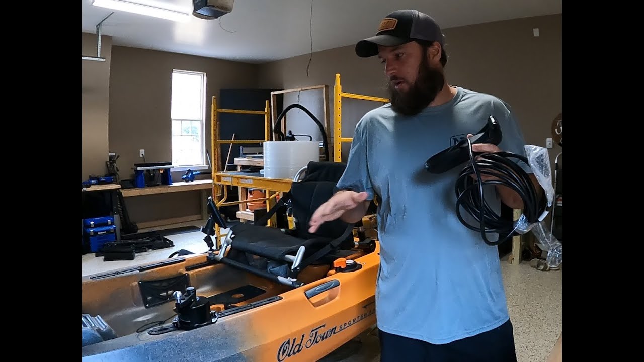 Raymarine HV100 Scupper Mount on Old Town Sportsman PDL 120