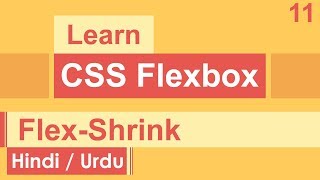CSS Flexbox Flex-Shrink Tutorial in Hindi / Urdu