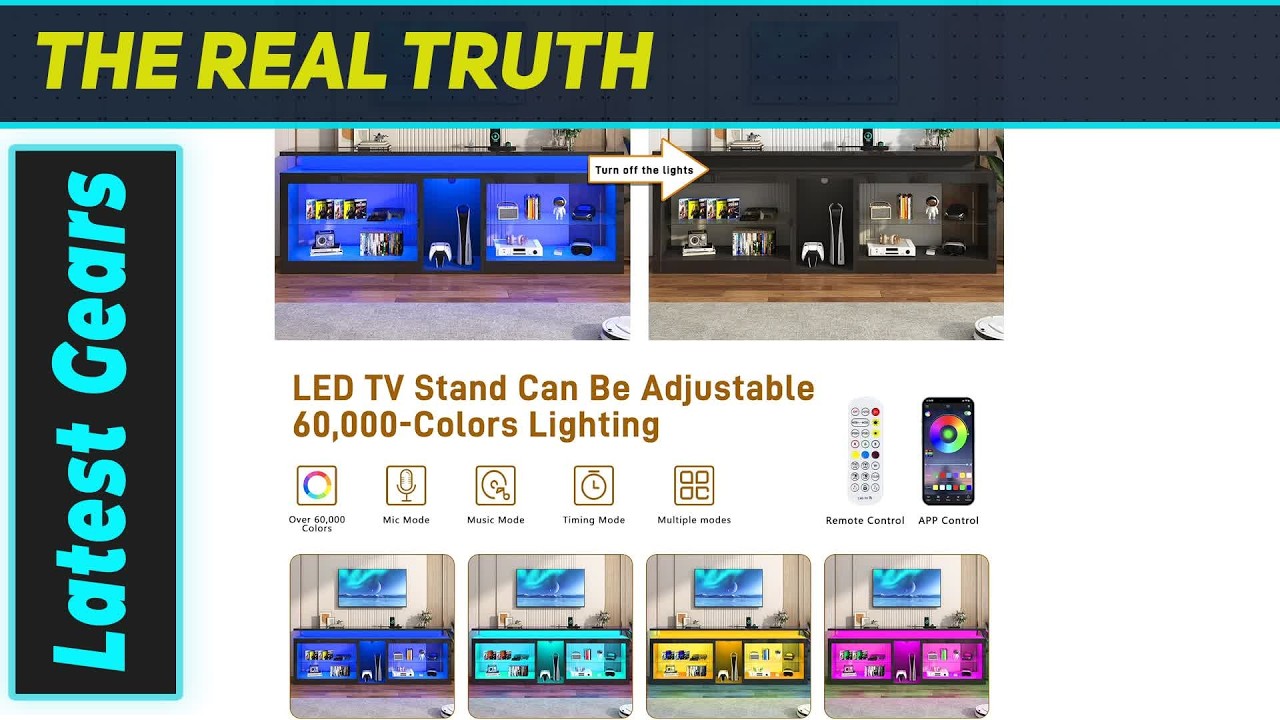 Hlivelood 80-Inch LED TV Stand: The Ultimate Living Room Upgrade? - YouTube