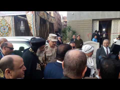 لحظة وصول قداسة البابا تواضروس مطرانية طنطا 