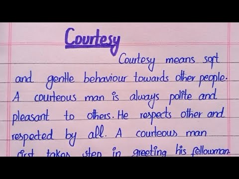 courtesy essay for class 7