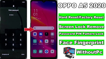 OPPO A5 2020 Hard Reset/Factory Reset Unlock Screen Lock Password PIN Pattern Face Fingerprint