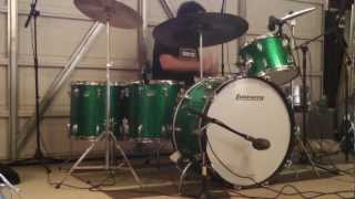 Led Zeppelin - Rock And Roll - w/o Music - Drum Cover - Vintage Ludwig Green Sparkle Kit
