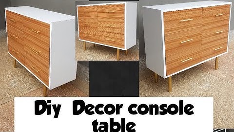 DIY Modern Console Table Making Process Easy Steps And Materials