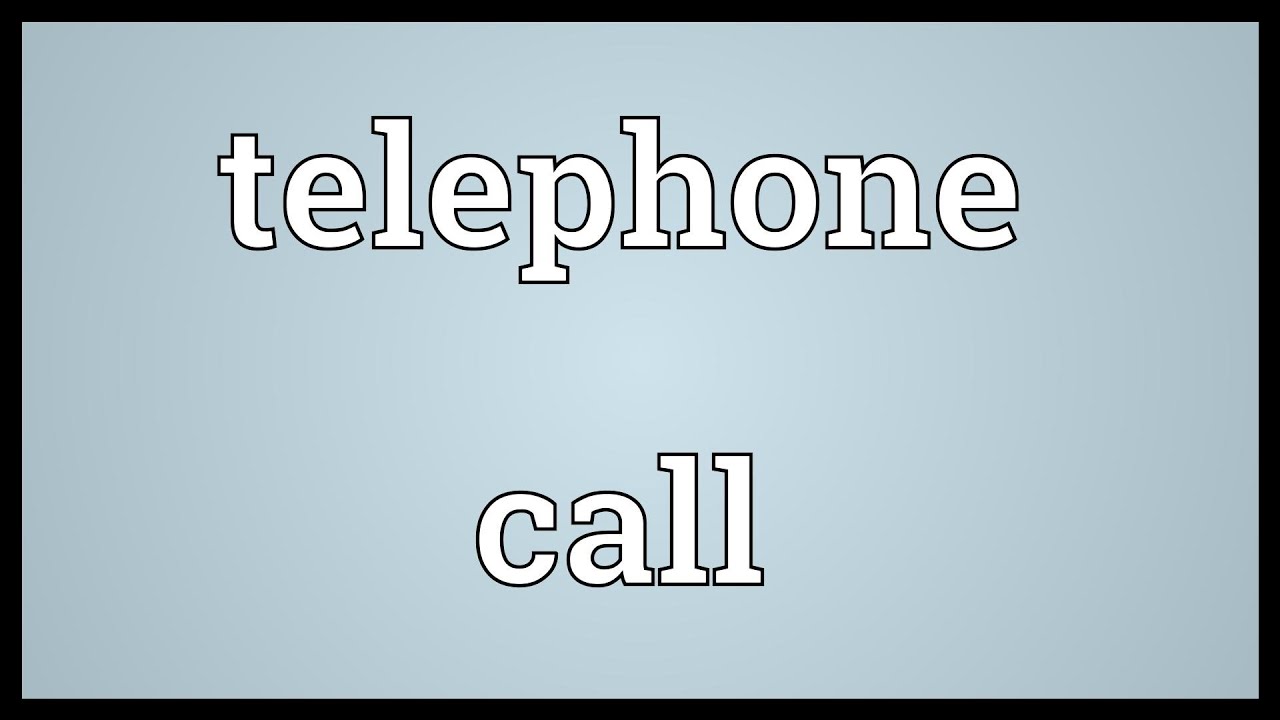 Telephone Call Meaning YouTube Telephone Call Meaning YouTube