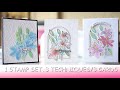 3 techniques, 1 stamp set/Spellbinders Lily Arch/step by step card tutorial/stretch your supplies