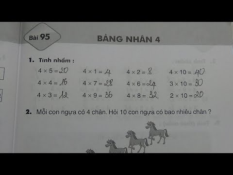 Video Vở Bài Tập Toán Lớp 2 Bài 95 Trang 9 Bảng Nhân 4... - YouTube