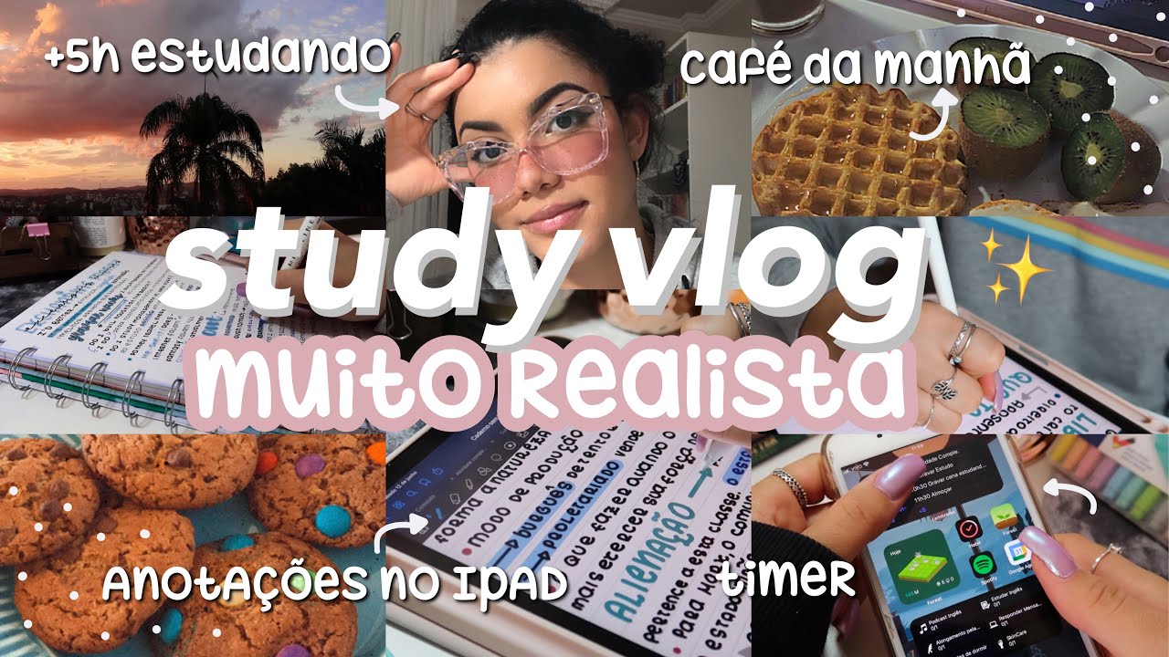 study vlog realista | +5h estudando, feriado de estudos e anotações no ipad 🍒