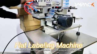 desktop semi automatic flat labeling machine paper boxes packaging bags and bottles label applicator