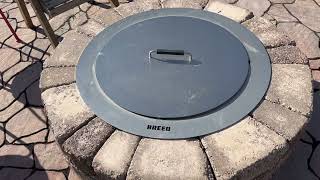 Breeo X Series Lid 24 27 85 Inch   Stainless Steel   Keep Rain Debris & Elements Outside The Fire