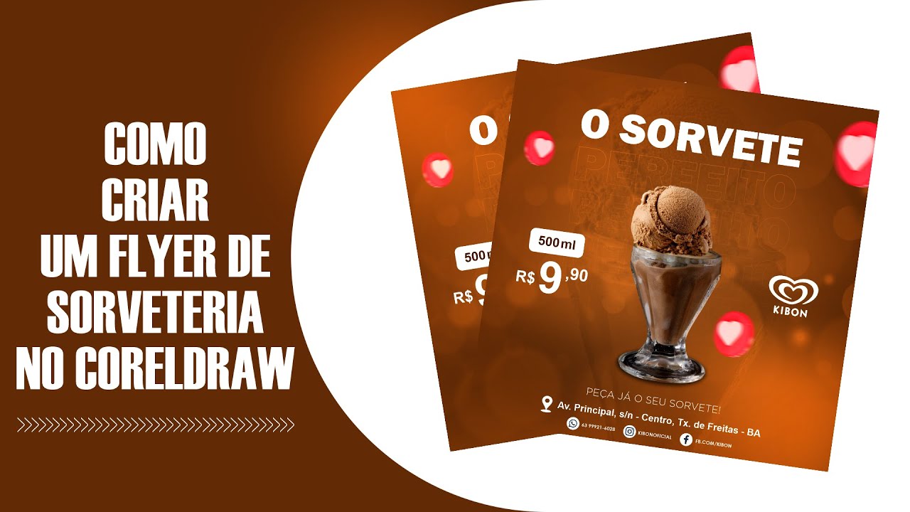 COMO CRIAR UM FLYER DE SORVETE NO CORELDRAW