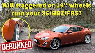 Will staggered or 19" wheels ruin your 86/BRZ/FRS? #gt86 #toyota #wheels #stance #staggered #rims 