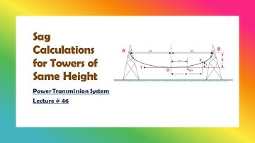 Power Transmission|| 46 || Sag Calculations for the Towers of Same Height