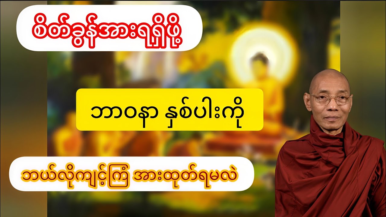 ဘာဝနာနှစ်ပါး စိတ်ခွန်အား တရားတော် #ပါချုပ်‌ဆရာတော်ကြီး #တရားတော်များ 