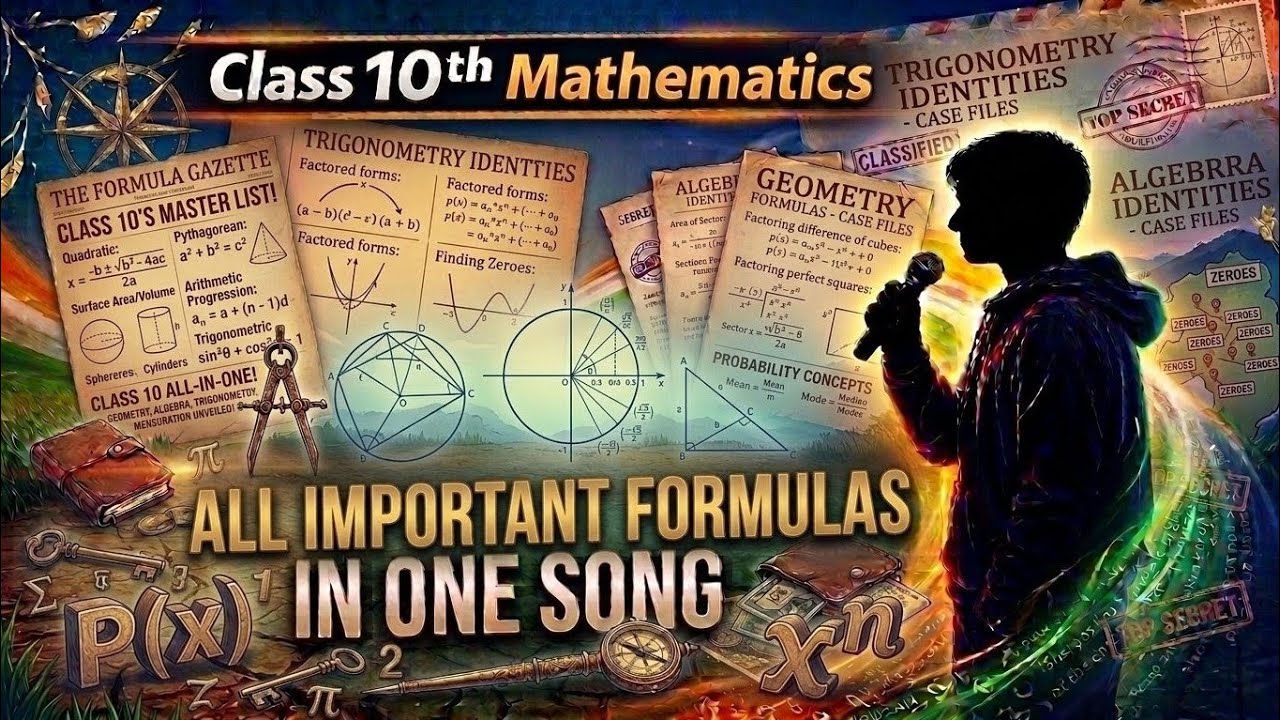 Guarda All Important Maths Formulas In One Song | Class 10 Boards su YouTube Guarda All Important Maths Formulas In One Song | Class 10 Boards su YouTube