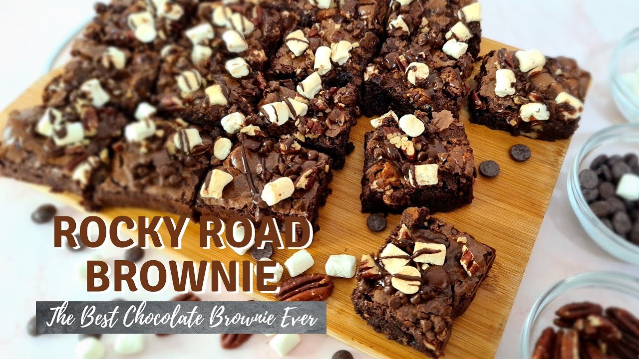 Best Brownie Recipe | Rocky Road Brownie | Fudgy Chocolate Brownie Recipe | Rahiza Dorah