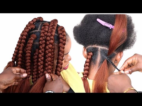 5 short box braids hairstyles | quick and easy! - YouTube
