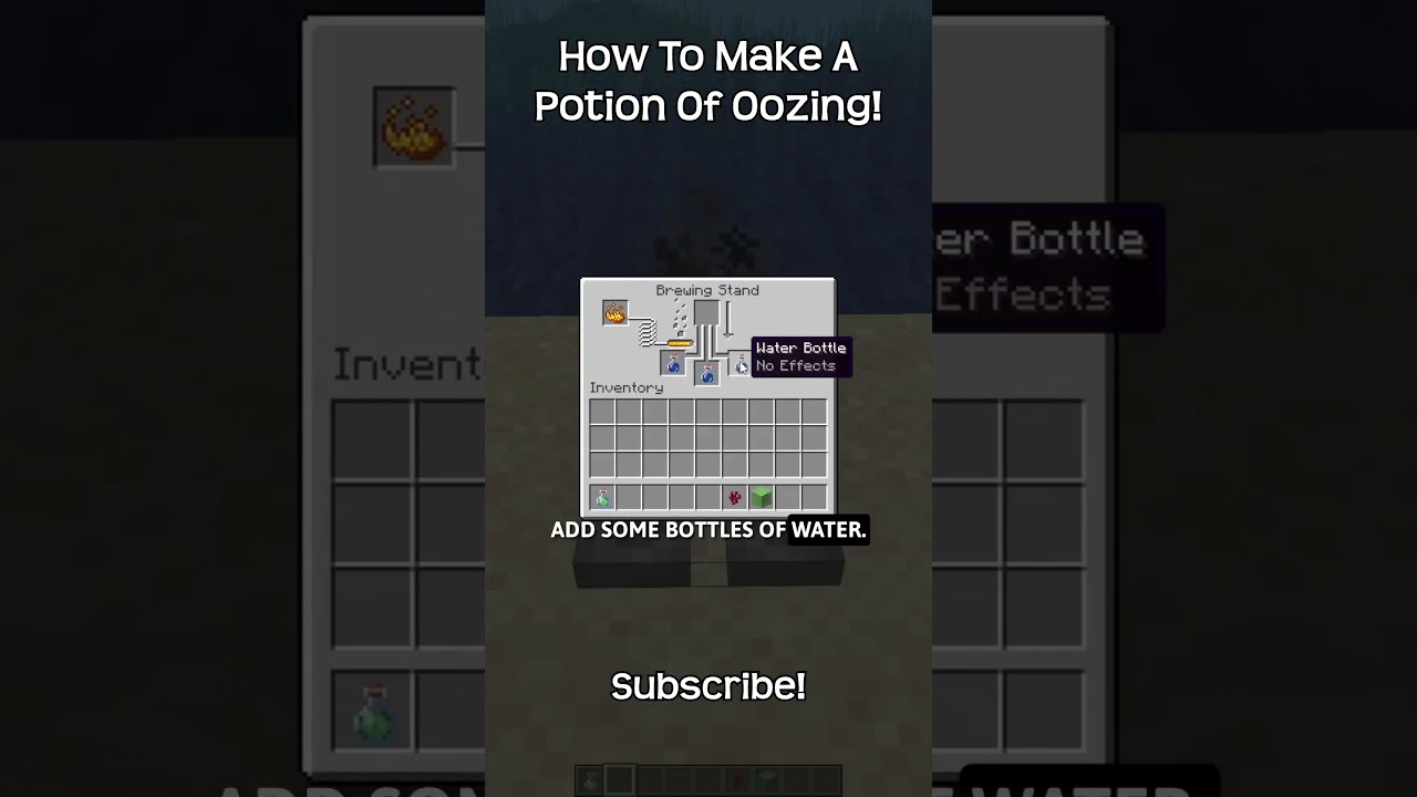 How To Make A Potion Of Oozing In Minecraft!