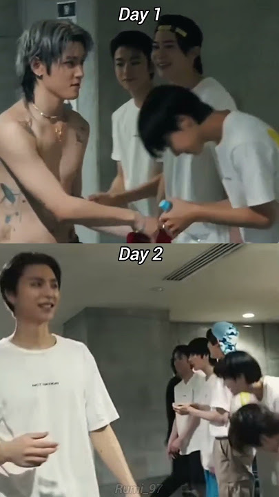 Nct wish witnessing their shirtless hyungs for two consecutive days 😂 #nct