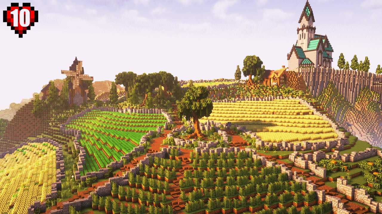 Minecraft Megabuild Farm Massive Farm Build! | Episode 10 - YouTube