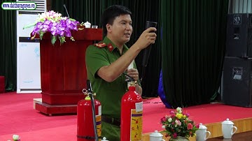 Công an huyện tổ chức tuyên truyền, huấn luyện nghiệp vụ PCCC cho chủ đăng ký kinh doanh dịch vụ cầm